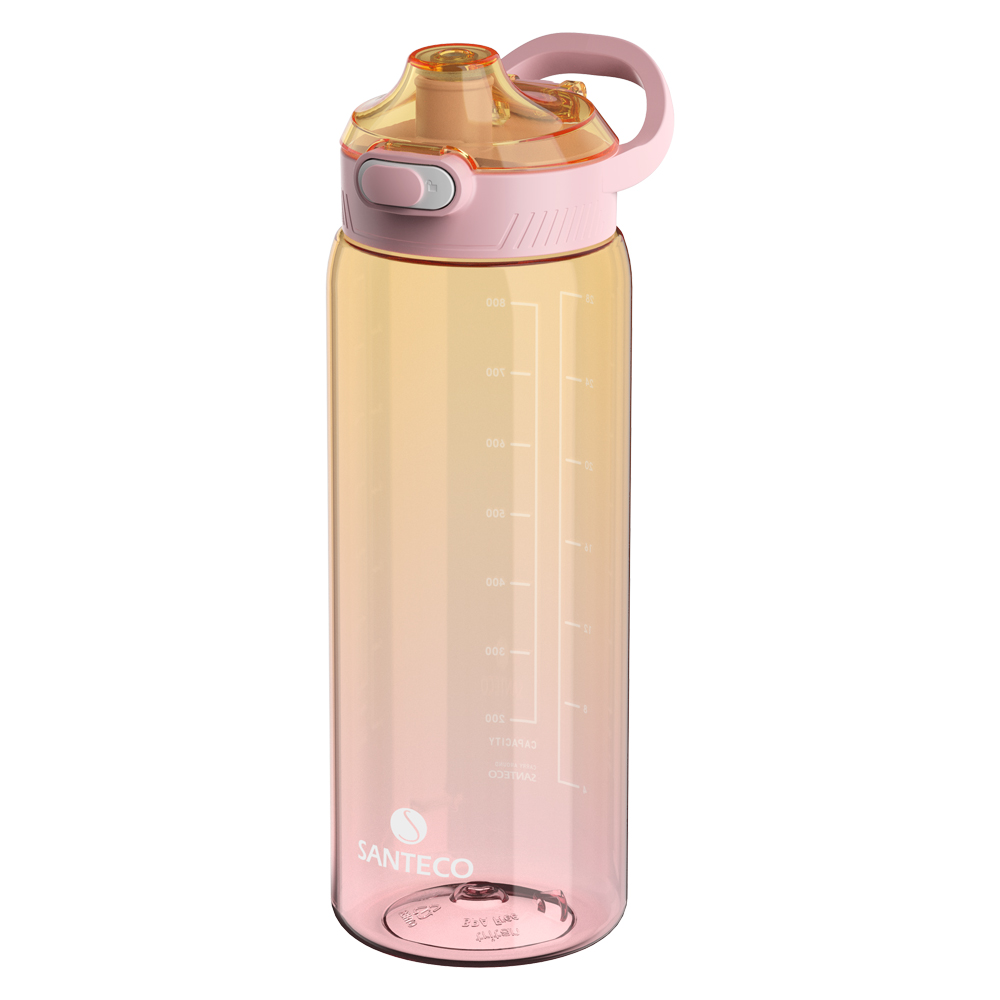 法國SANTECO-Ibiza Tritan冷水壼1000ml 蜜桃粉(水量刻度)